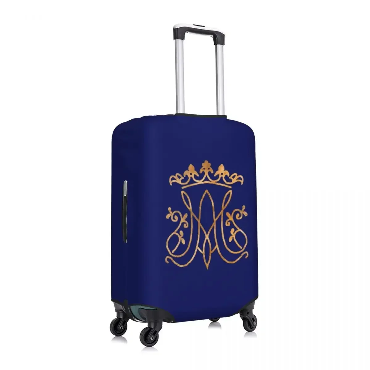 Custom Ave Maria Monogram Luggage Cover Elastic Catholic  Travel Suitcase Protective Covers Suit For 18-32 inch