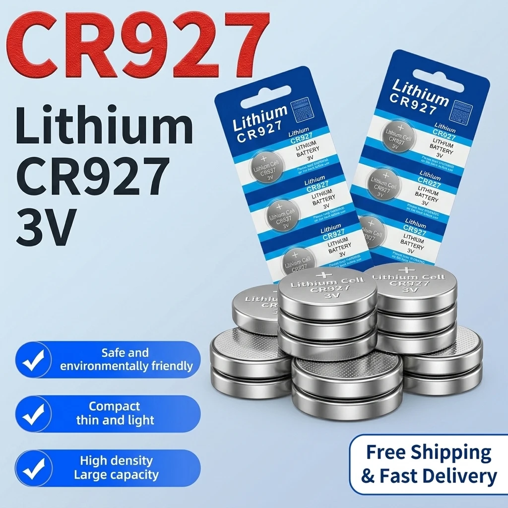 

New 3V CR927 Lithium Manganese Dioxide Button Battery For Watch Car Remote Control Toy Electronics