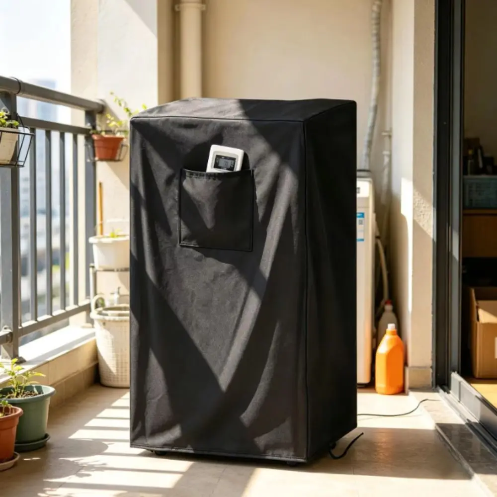 Waterproof Portable Air Conditioner Cover Dustproof Windproof Air Conditioning Cover Oxford Cloth With Drawstring