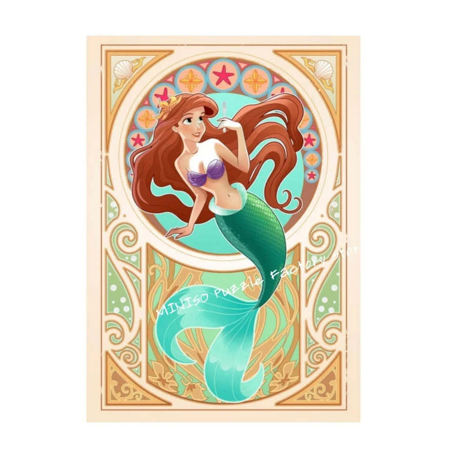 Little Mermaid Ariel ปริศนาไม้กระดาษแข็ง 108/200/300/500/1000 ชิ้นปริศนาสําหรับผู้ใหญ่เด็กของขวัญของเล่นเกมครอบครัว