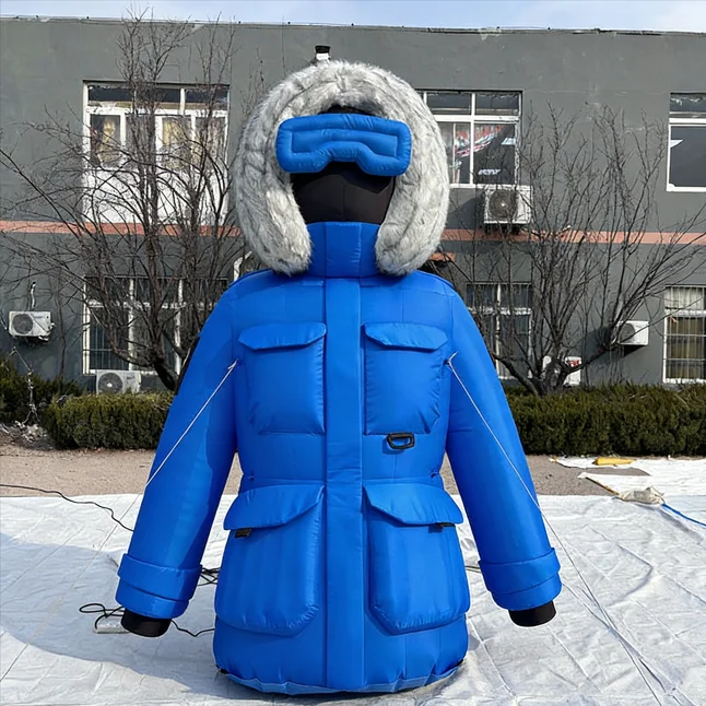 Customized Oxford Cloth Waterproof Durable Inflatable Coat Character Model Custom Logo Fair Events Giant Advertising Replica