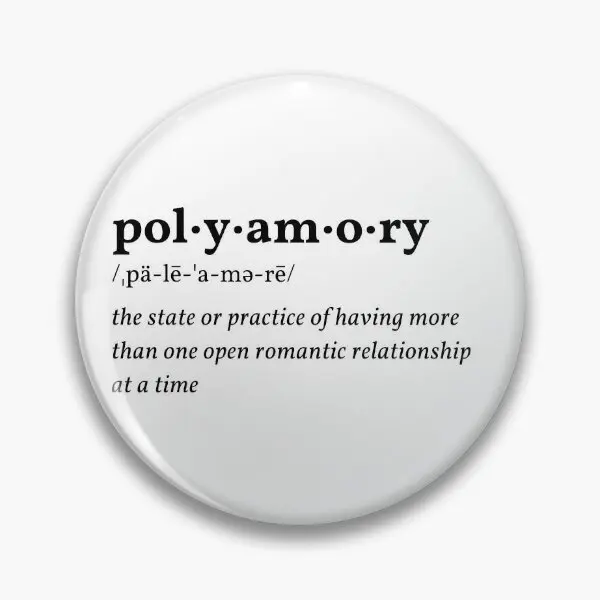 Polyamory Definition  Soft Button Pin Decor Funny Hat Jewelry Brooch Metal Cartoon Fashion Gift Cute Collar Lover Women