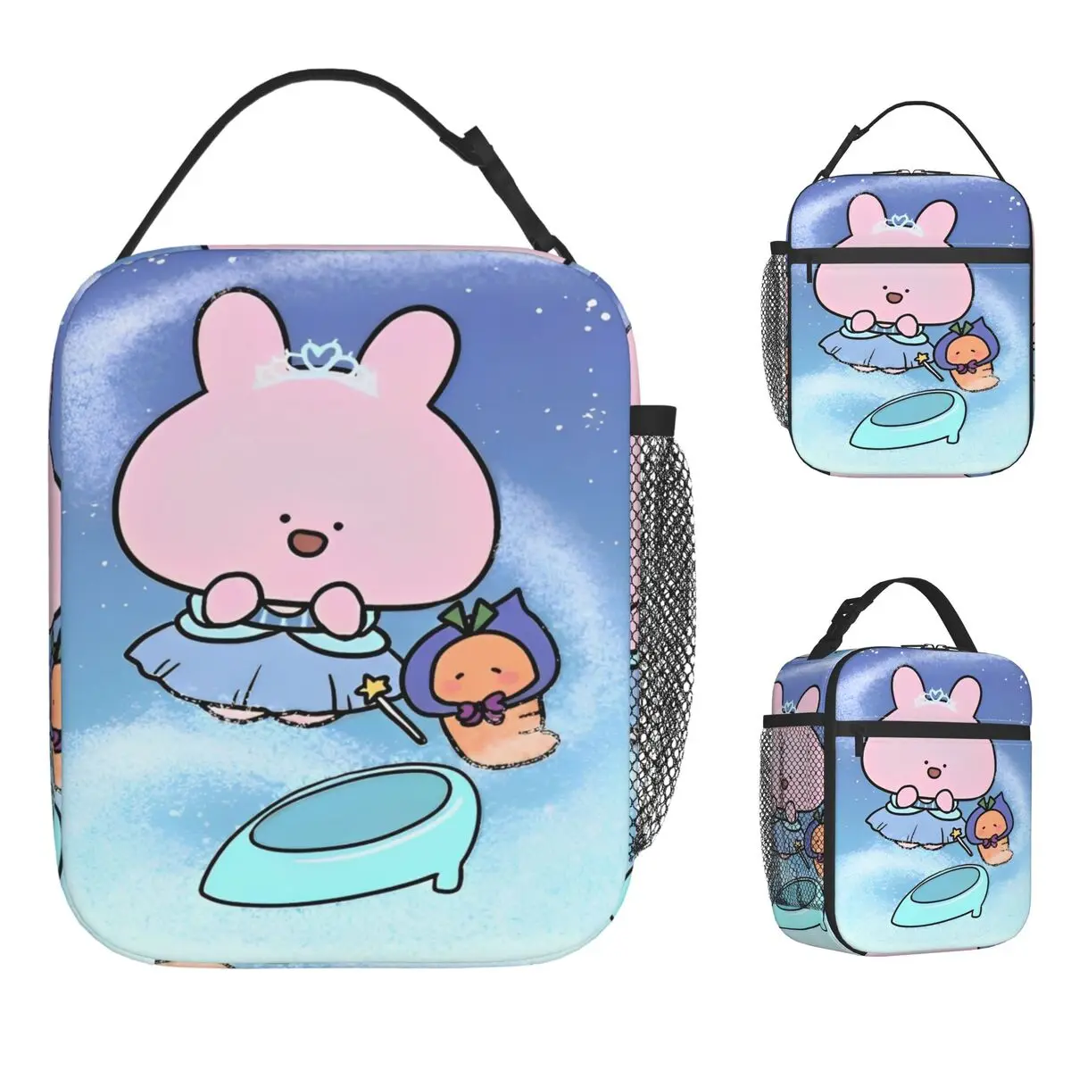 

A-Asamimichans Lunch Bag Fashion Lunch Box School Portable Zipper Thermal Lunch Bags For Adult Waterproof Print Cooler Bag