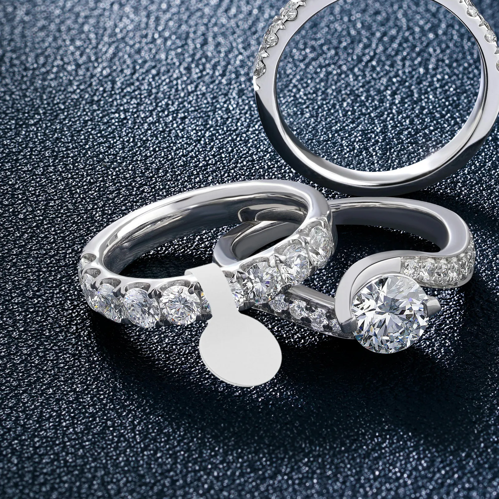 

100Pcs White Jewelry Labels Self Adhesive Price Label Paper Tags for Jewelry Display Pricing Ring Necklace Earring Bracelet