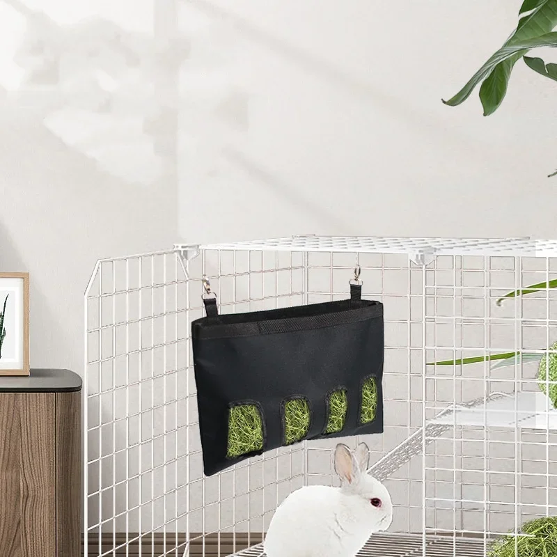 Cloth Durable Hanging for Guinea Pig Bunny Small Pet Storage Bag Rabbit Hay Bag Rabbit Feeder Pouch Hamster Feeding Dispenser