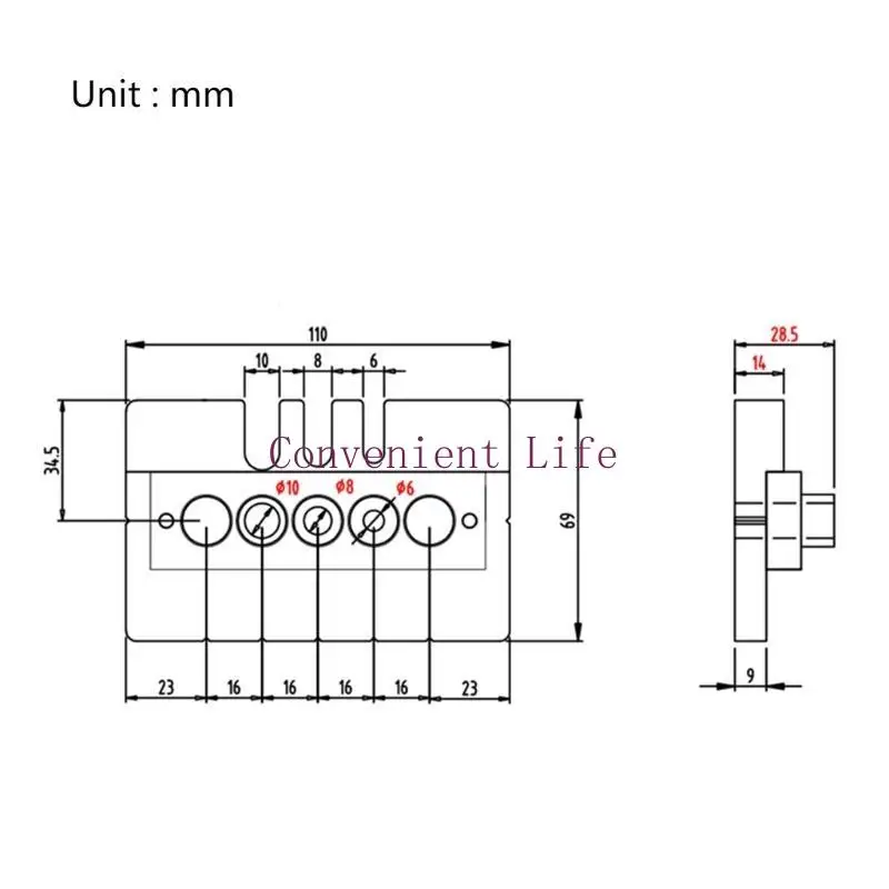 L1EE Doweling Jig Locator Pocket Hole Drilling Jig من سبائك الألومنيوم لخزانة الملابس #6