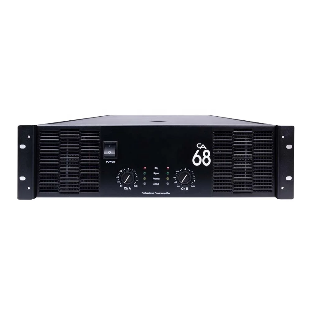 

CA68 Professional 2*1600 Watt Class H DJ Power Amplifier KTV Outdoor Audio Power Amplifier for Performance
