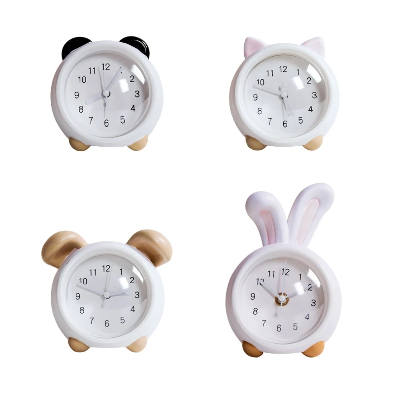 

Q1JB Cartoon Animal Clock Child 3-in-1 Desk Clock Night Light Piggy Banks Kids Alarm Clock With LED Lamp Battery Operated