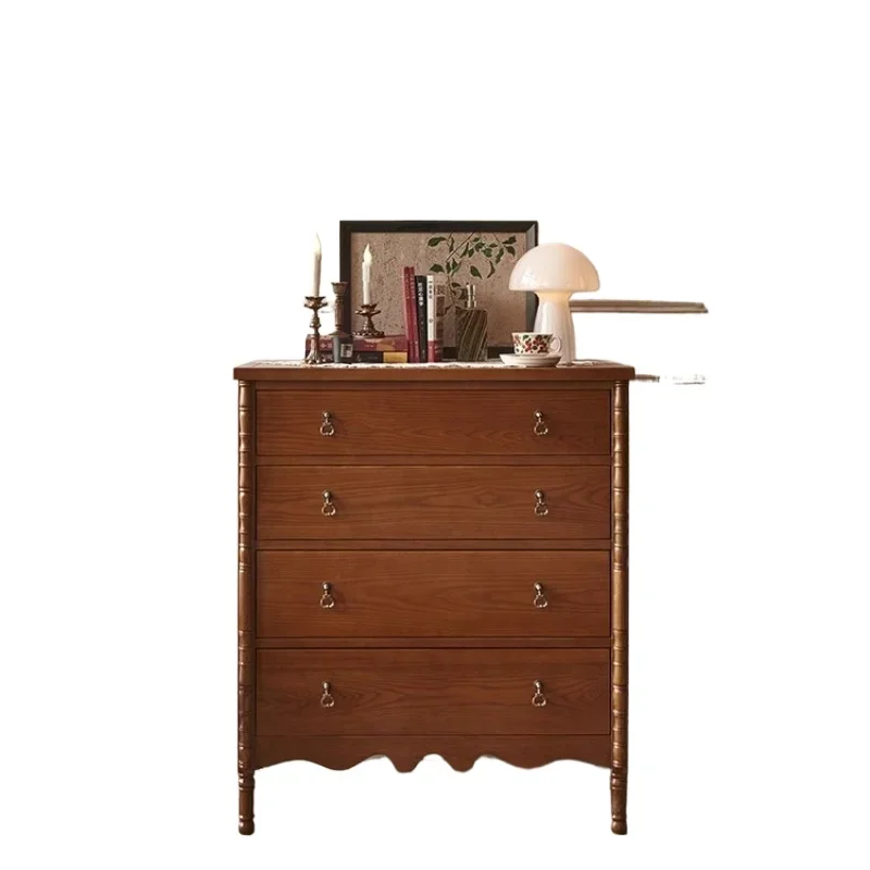 

French medieval dresser integrated bedroom bedside table, living room entrance storage locker