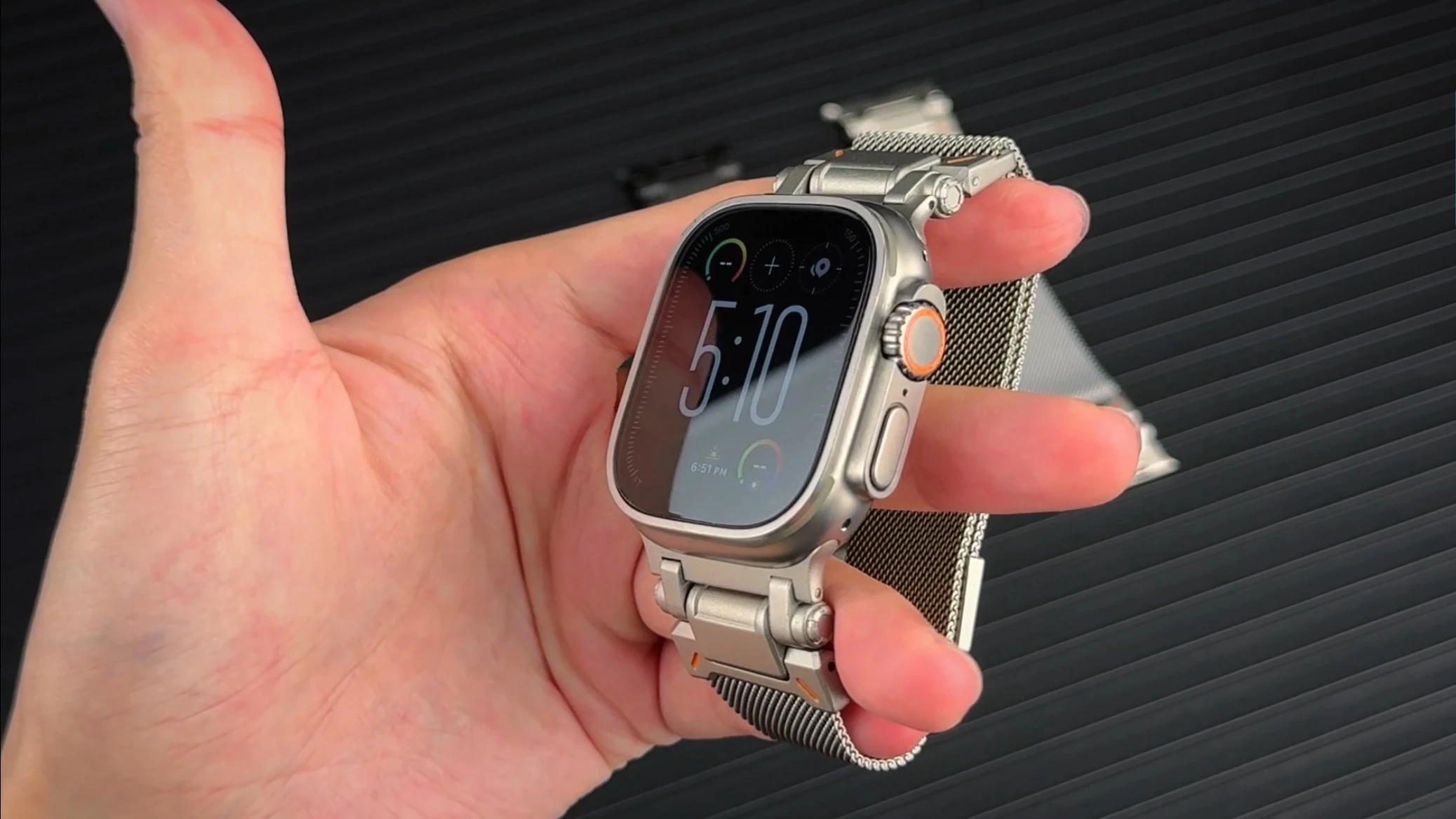 Milanese حلقة حزام ل HK10 Ultra3 ساعة ذكية HK9 Pro Max Ultra2 49 مللي متر HK8 S28 DT8 Plus S9 DW99 سوار معدني من الفولاذ المقاوم للصدأ #4