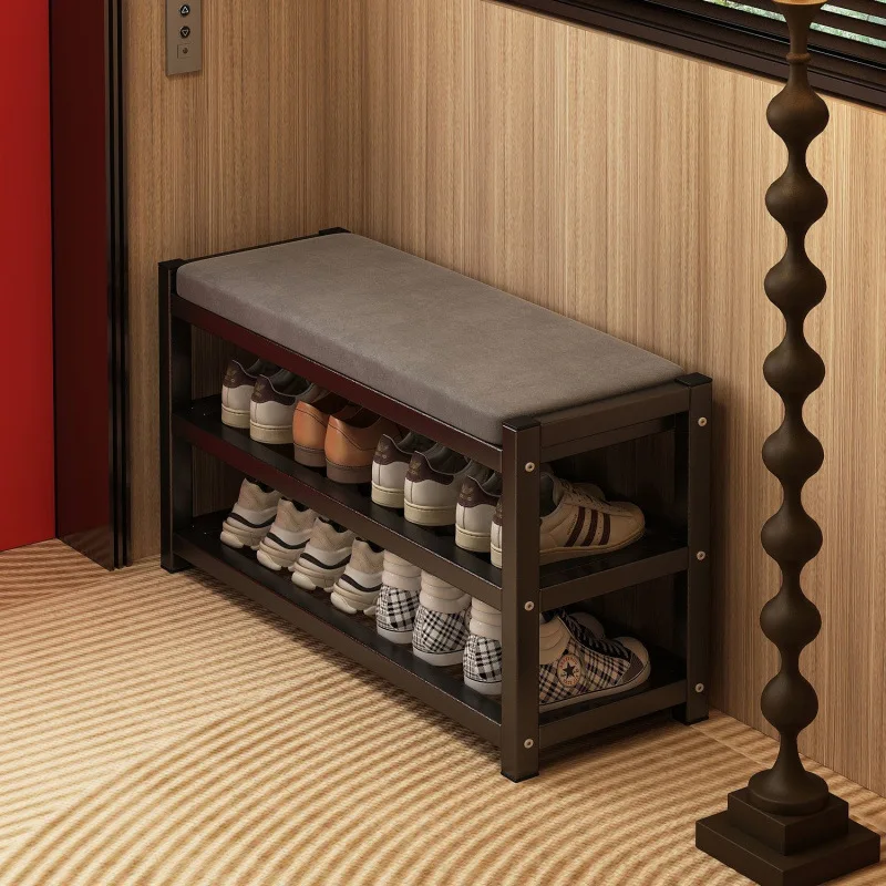 

Carbon Steel Changing Shoes Bench with Shoe Storage Cabinet Home Entryway Hallway Seat Stool for Living Room Shoe Rack Furniture