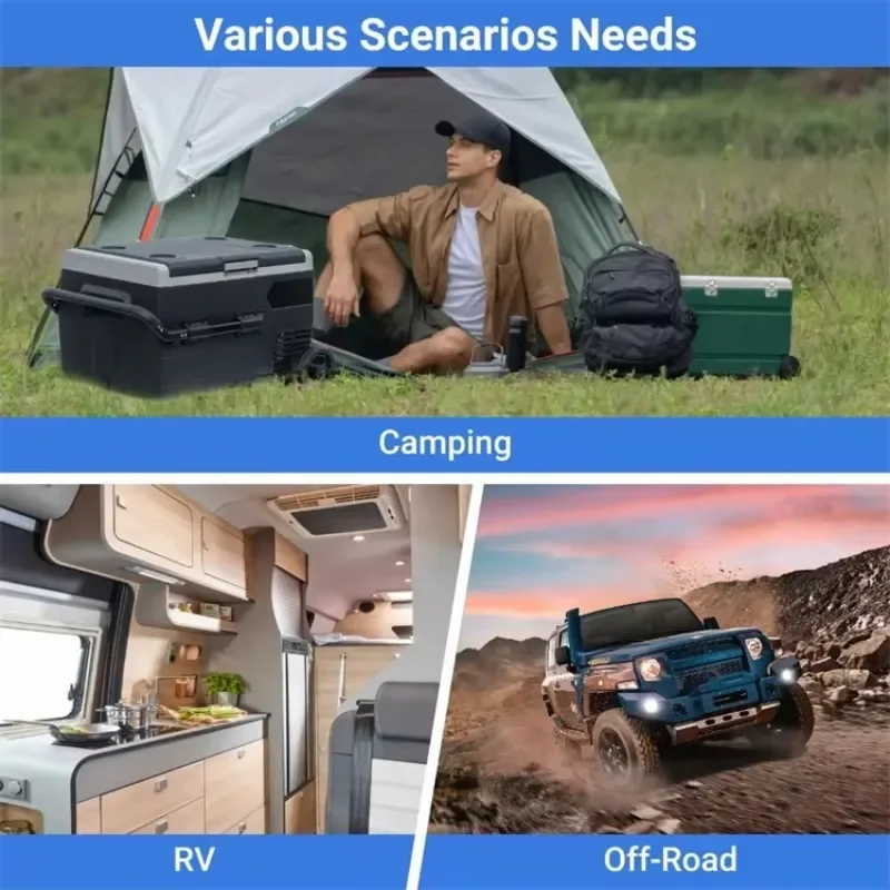 High Quality 50L Small Portable 12v 24v 220v Fridges Mini Camping Cooling In-car Boats Refrigerator Wth Compressor for Car