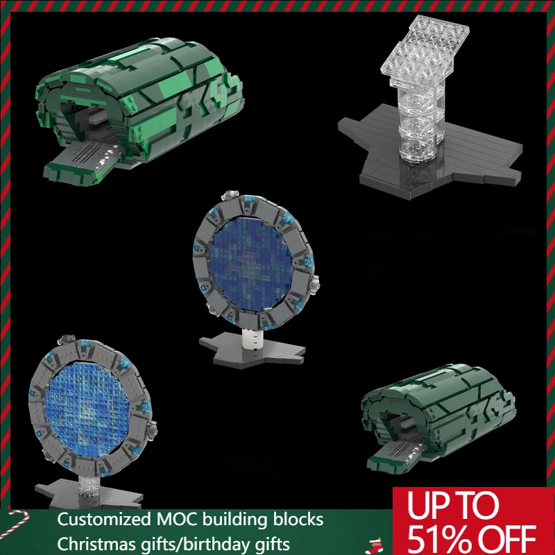 

1259PCS Game Movies Stargate Series MOC Atlanting Spacegate Puddle Jumper Model DIY Creative Ideas ChildToy Assembly Puzzle Gift