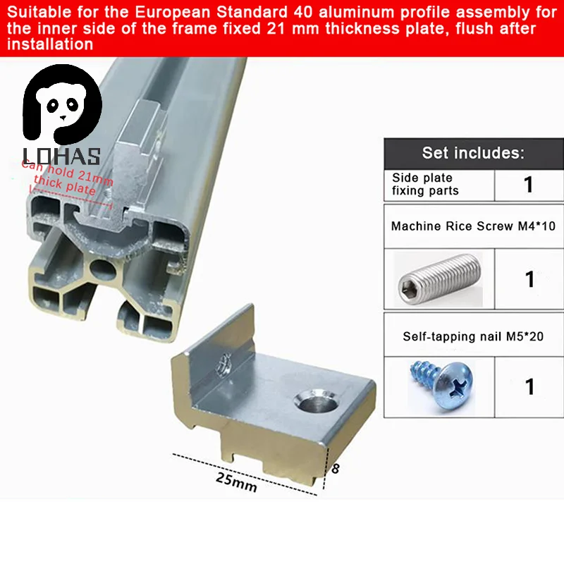 1 Set 2020 3030 4040 DIY Hardware Zubehör Aluminium Profil Befestigungs Teile Seite Panel Halterung Zubehör
