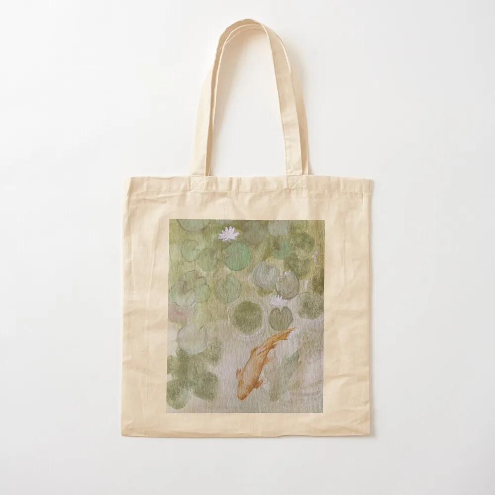 

Lily Pads in a Koi Pond Tote Bag Women's handbag Handbags women Canvas Tote Bag