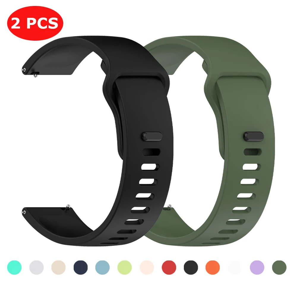 2pecs 22mm cinturino in silicone per Redmi Watch 5 Lite/5 cinturino morbido attivo per XIAOMI S4/S3/S2 46mm 42mm cinturino sportivo