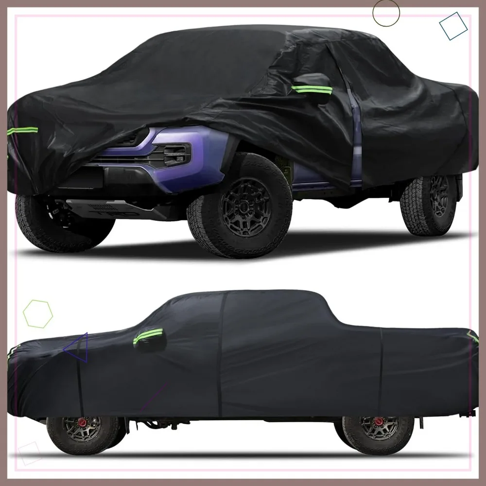 

Custom Fit 6-Layer Waterproof All Weather Truck Cover for Toyota Tacoma 2005-2025, Black