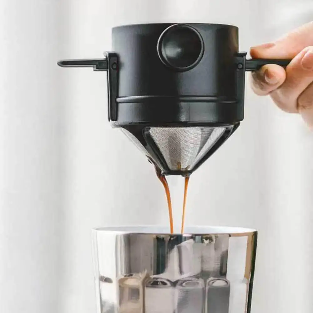 

Compact Coffee Brewing Cup Portable Coffee Filter Cup Portable Stainless Steel Coffee Filter Cup with for Drip for Coffee