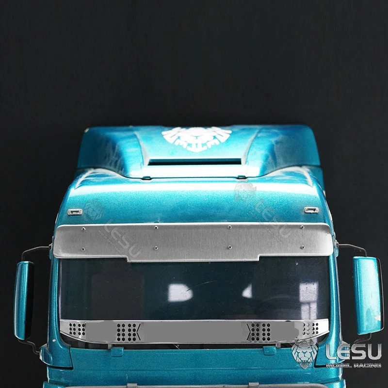 LESU 1/14 simulation truck model sun visor For Tamiya tractor (TGX) metal upgrade accessories