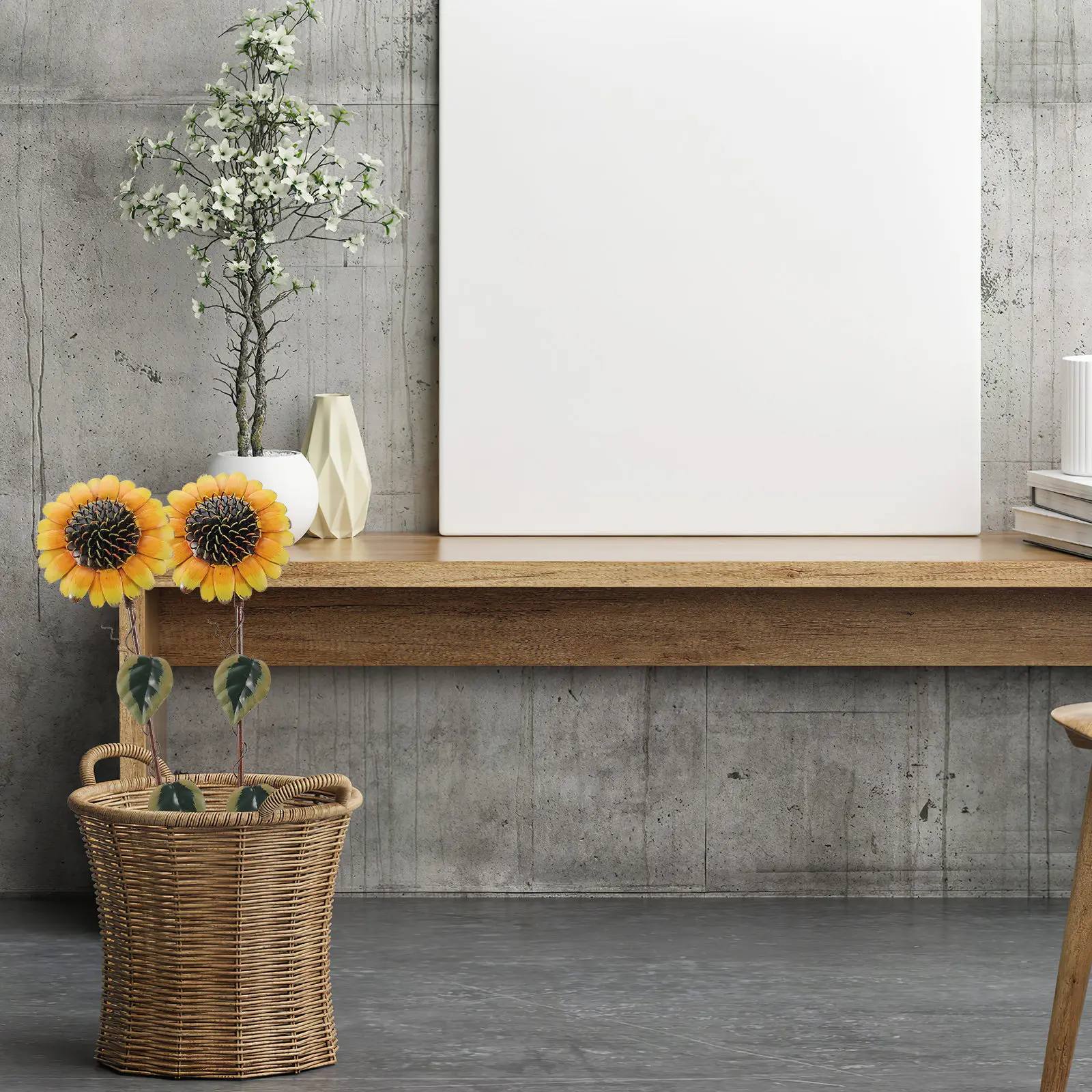 

CAXUSD 2 Pcs Solar Sunflower Garden Stakes with Trellis Outdoor Flower Decor Fairy Lights Iron Plant Lamp Yellow