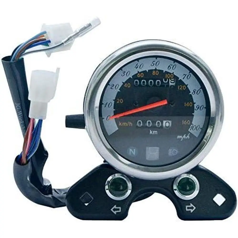 12V Motorcycle Speedometer Odometer for Honda Suzuki Cafe Racer