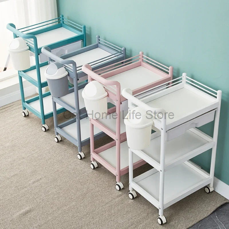 Italian Style Storable Trolley Originality Barber Shop Modern Trolley Multifunctional Nail Salon Furniture Skjuta En Vagn HBSC