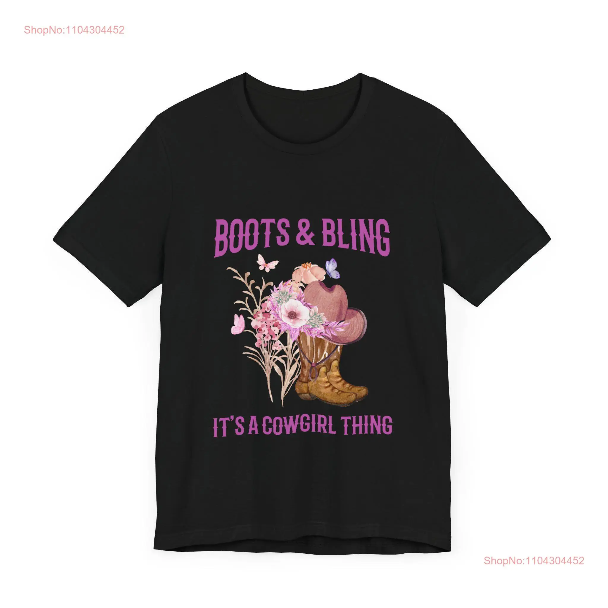 Boots and Bling its a Cowgirl Thing T Shirt Vintage Cute Western for Women long or short sleeves