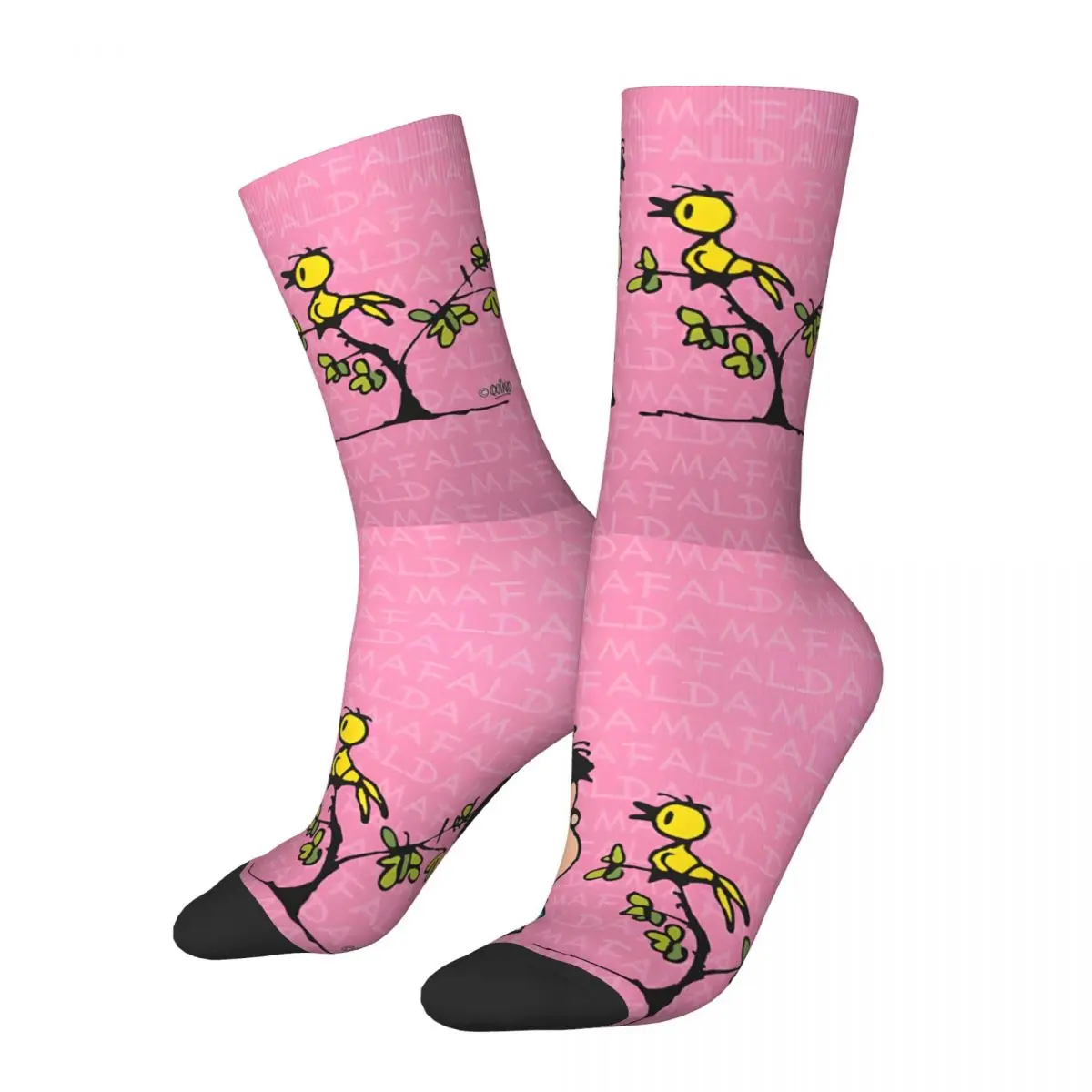 

Talk With Bird Mafalda Four Season Casual Men's Women's Socks Cute Soccer Socks