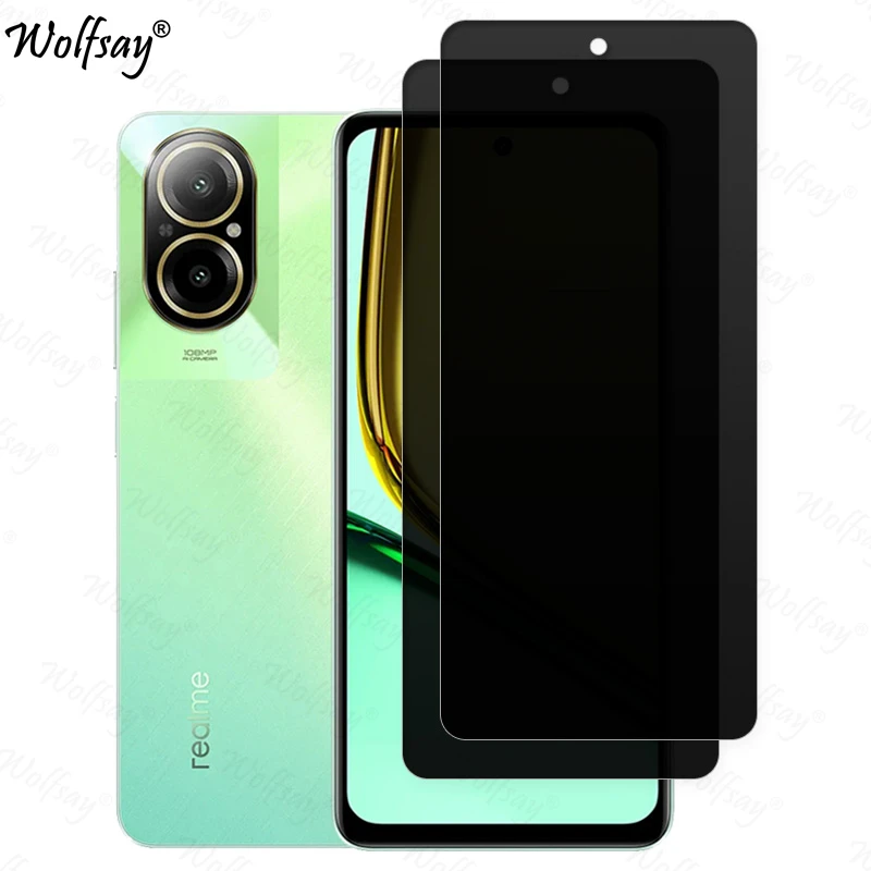 Anti-Spy Tempered Glass For Realme C67 4G Privacy Screen Protector Realme C67 C 67 4G Glass For Realme C67 4G Glass 6.72 inch