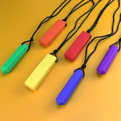 Sensory Chew Necklace,Oral Motor Therapy Tool,Silicone Chewy Necklaces for with Autism, ADHD, SPD, Chewing