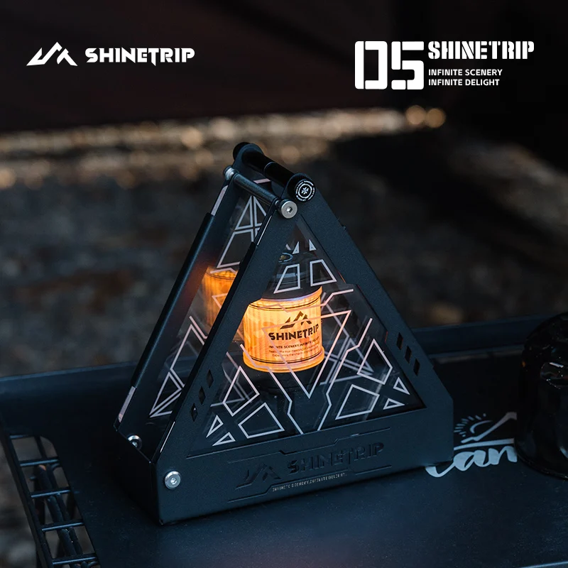 Outdoor Tactical Triangle Lamp Box ShineTrip Camping Stainless Steel Acrylic Profession Military-Grade Light Matrix Storage Case view 2