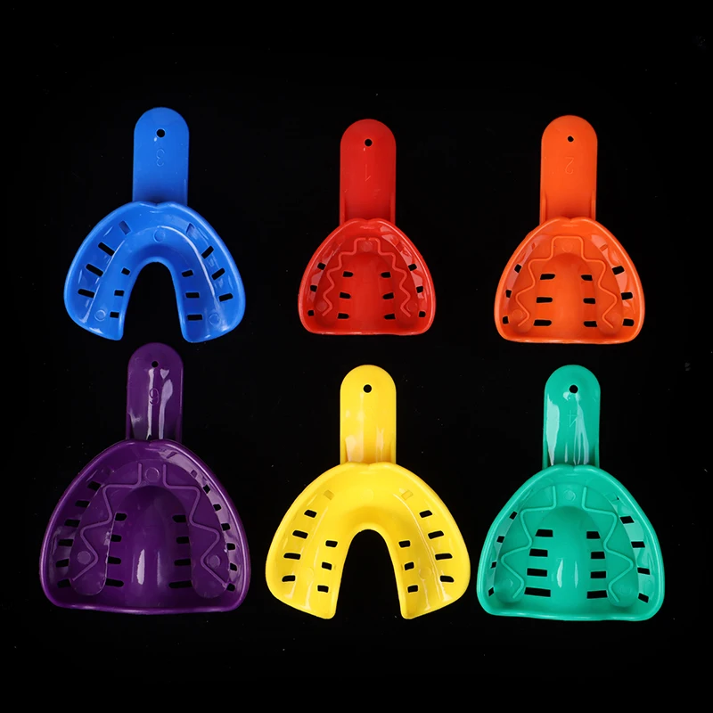 Soporte de dientes de plástico para niños y adultos, bandejas de impresión Dental, blanqueamiento de Color, herramientas de 12 piezas por juego