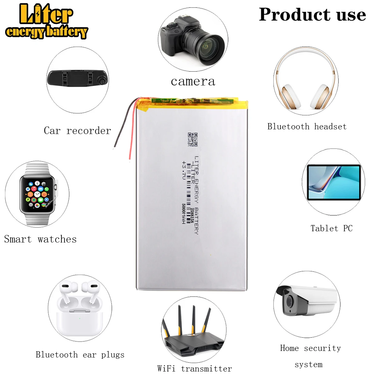 3.7V 5000mAh 2588158 litrowy akumulator energii dla ONYX BOOX NOTE / PRO / NOTE E-Book Reader Tablet 3-wtyczka przewodu