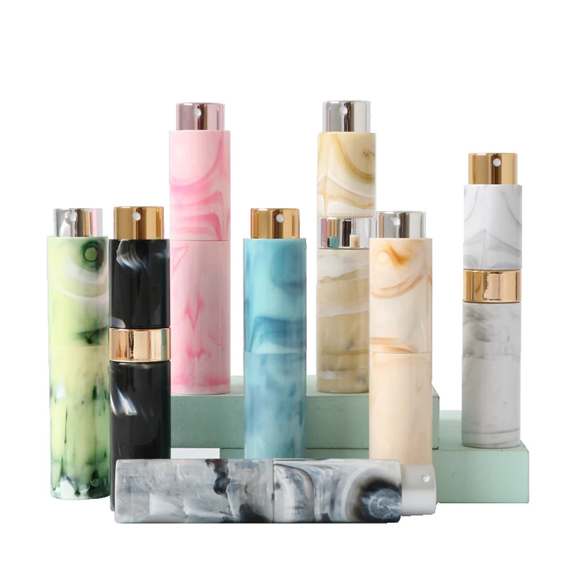 1pcs 10ml Mini High Grade Spray Bottle Colorful Marbled Home Perfume Spray Bottle Alcohol Sterilizing Water Outing Travel Size