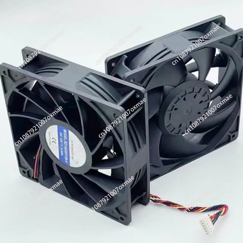 120Mm White LED DC Brushless 6000RPM Cooling Fan, Two Ball Bearings 12V Aluminum Air Radiator 4 Pin Computer Case