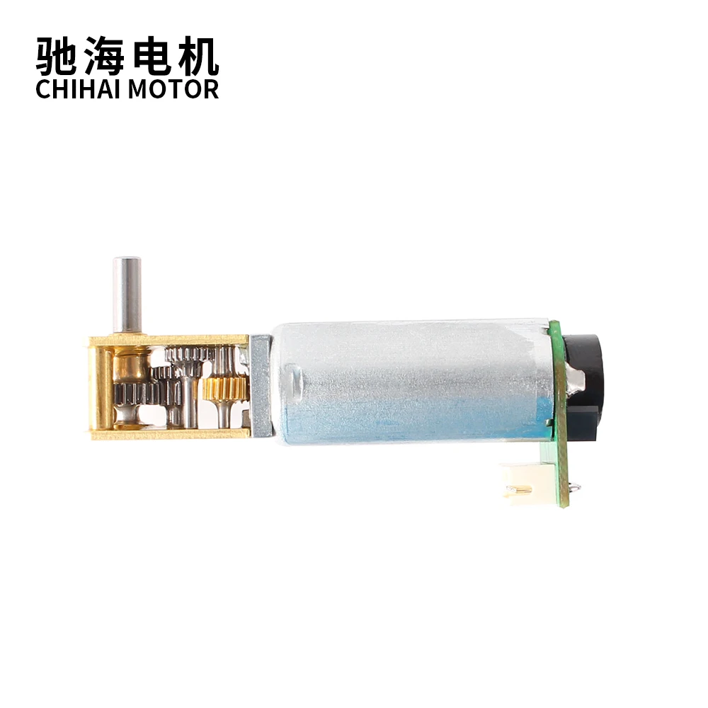 90 Degree Installation DC6V 12V 7PPR 12T DC Turbine Worm 050 Motor With 7PPR Encoder