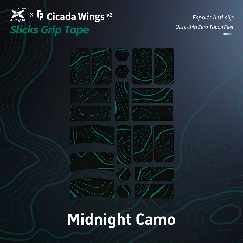 Randomfrankp X X-Raypad Cicada Wings V2 Universal Pre-cut Tacky Grip Tape – Midnight Camo
