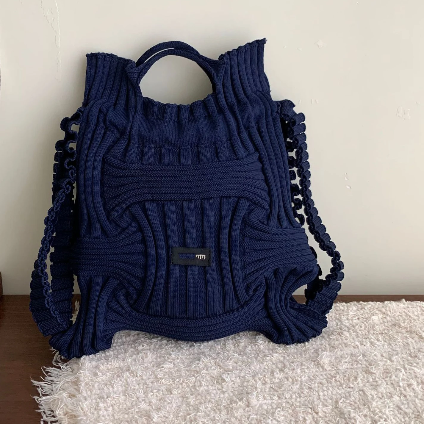 Borse per maglieria Lawaia Zaino Borsa tote estetica alla moda Borsa per maglieria per le vacanze Borsa in macramè 1 pezzo Borsa carina all'uncinetto