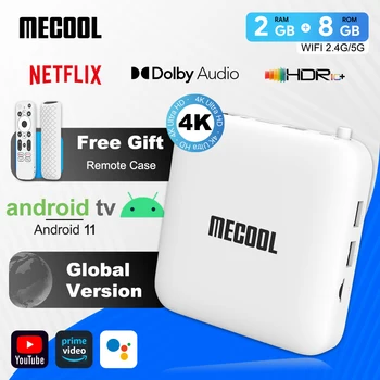 Mecool km2 android tv box amlogic s905x2 google認定netflix 4k usb3.0 lan 5g wifi dolby atmosオーディオmideaプレーヤーtvbox