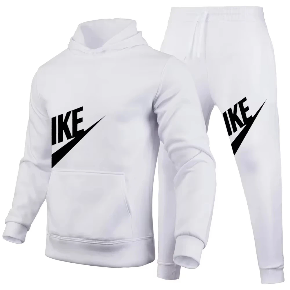 

Mens Eco-Friendly Comfortable Pullover Hoodie Sweatpants Set Casual Fashion Outdoor Autumn Winter Fitness Sportswear Two-Piece