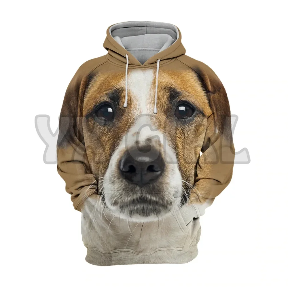 Animals Dogs Jack Russell Terrier Happy 3D Printed Hoodies Unisex Pullovers Funny Dog Harajuku Hoodie Casual Street Tracksuit A