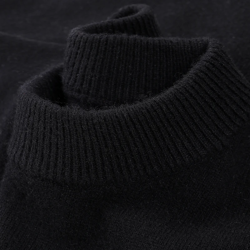 Men's Luxury Knitted Sweater Round Neck Long Sleeve Solid Color Pullover Autumn Winter Fashion Casual Versatile Trend Men's Wear