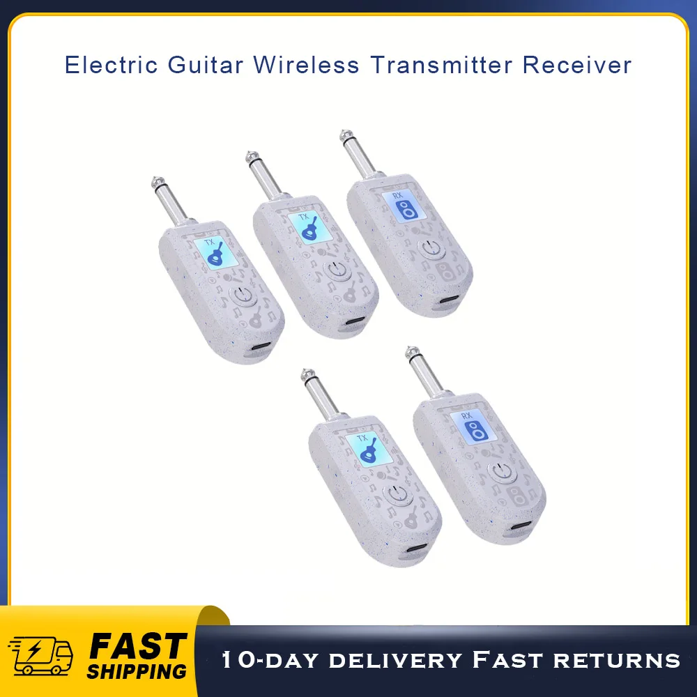 

Беспроводная гитарная система 2,4G, перезаряжаемый гитарный передатчик, приемник, набор Plug and Play для электрогитары, бас-гитарные духовые инструменты