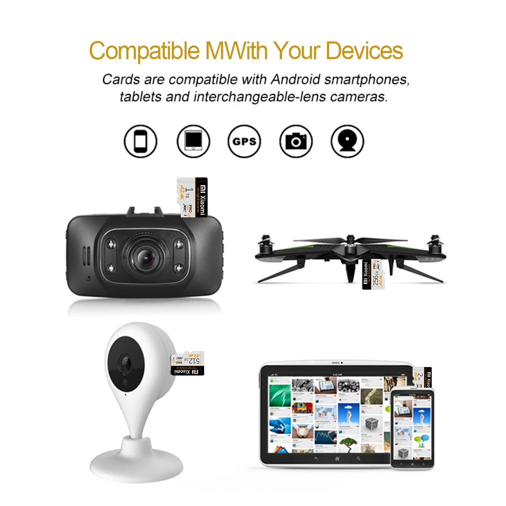 Xiaomi 2TB Capacità Reale Micro TF SD Card 512GB 256GB Scheda di Memoria Ad Alta Velocità Cartao De Memoria Per Smart Phone Nintendo Switch