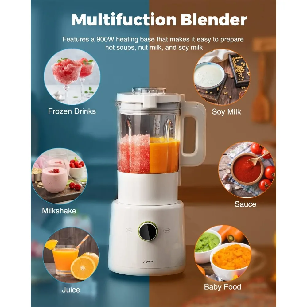 JOYAMI Countertop Food Blender, Hot Soup Maker, Mijia App Control, Adjustable 9-Speed, Pulse - Blending, Crushing