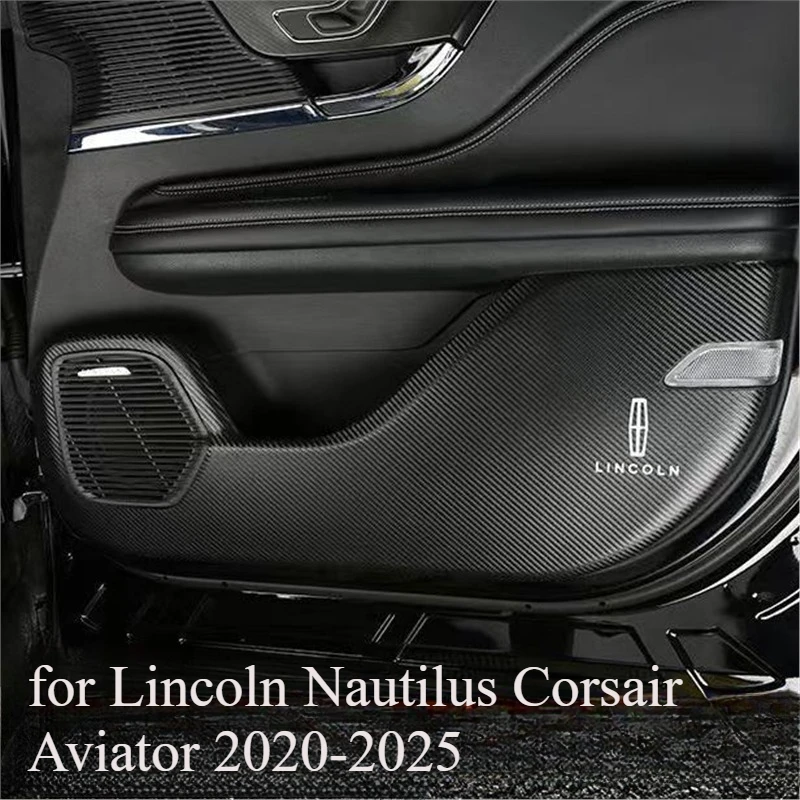 

Carbon Fiber Door Kick Guards for Lincoln Nautilus Corsair Aviator 2020-2025,Door Sill Protector Sticker Anti-Scratch Films