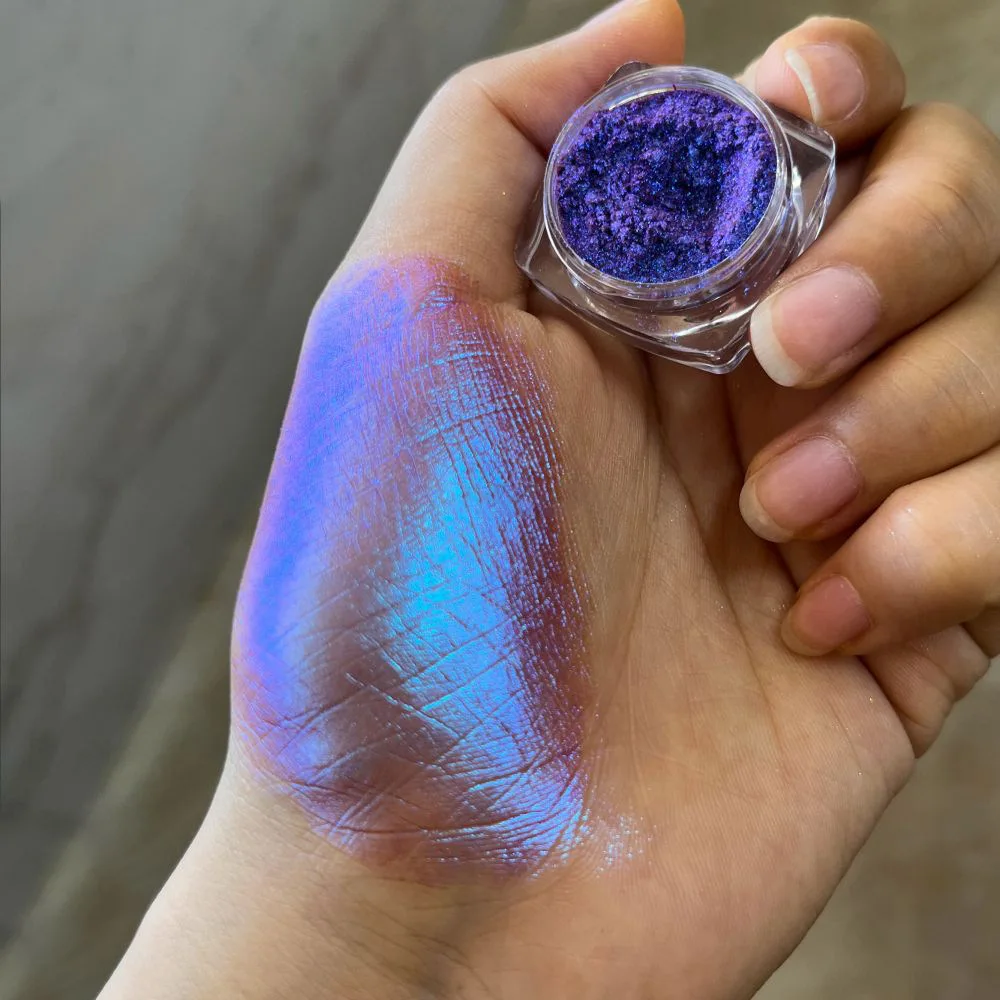 1Jar Diamond Phantom Chameleon Holographic Nail Powder Aurora Blue Magic Mirror Powder Neon Sparkling Colors UV Gel Pigment Dust