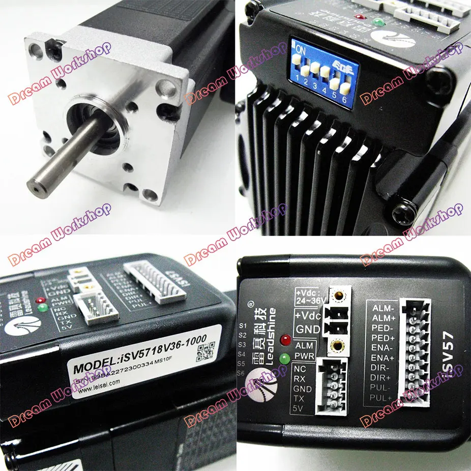 

Серводвигатель Leadshine iSV5718V36-1000 iSV5713V36-1000 90/130/180 Вт для струйных принтеров, iSV57 3000 об/мин с энкодером 1000 линий