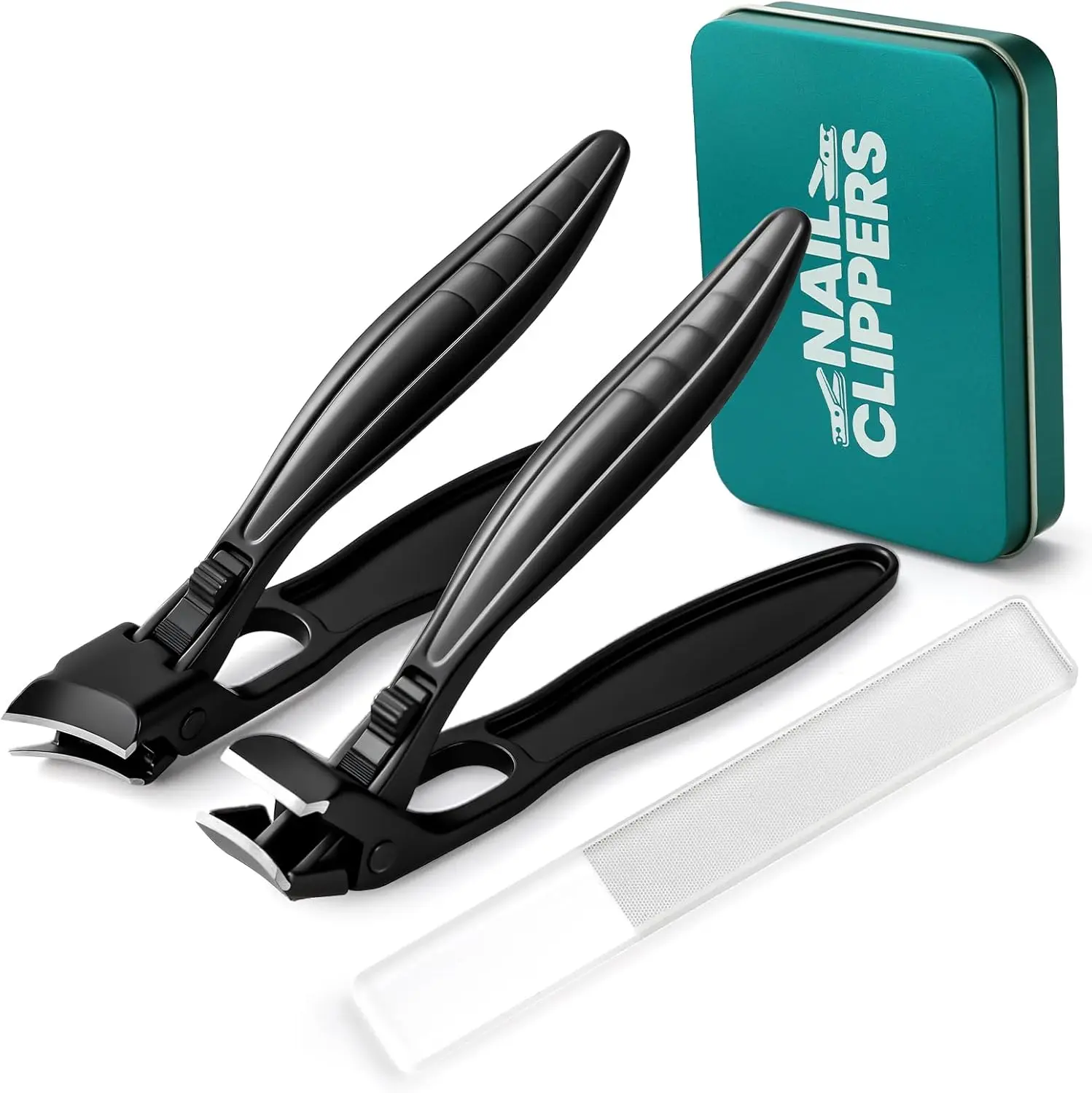 

Ergonomic Ingrown Toenail Clippers Set for Thick Nails, Angled Head with Catcher for Seniors and Adults