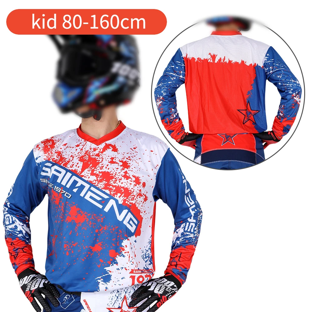 

Children's off-road motorcycle jersey Motocross shirt Boys Girls 3 4 5 6 7 8 9 10 11 12 13 14 15 16 years old mx bmx Enduro Kid